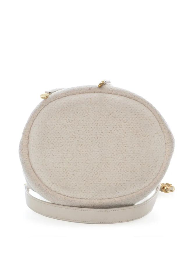 Chanel Borsa a secchiello Deauville piccola in tweed con coulisse