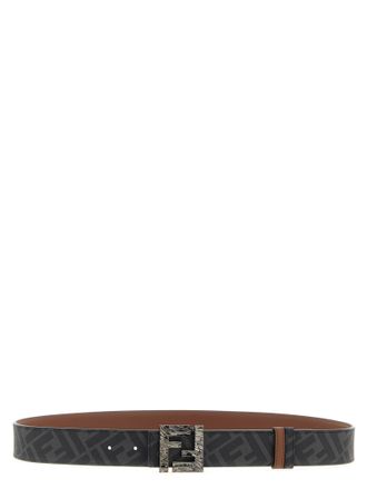 Fendi Squared FF Reversible Belt - brown