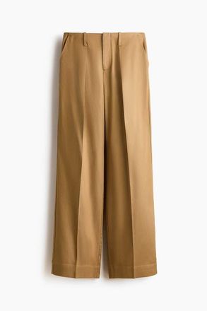 H&M Tailored Trousers in Dark Beige at Nordstrom, Size 16