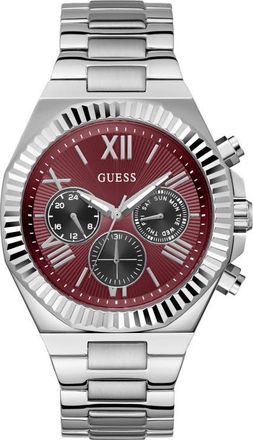 Guess Equity Multifunction Bracelet Watch, 44mm in Red at Nordstrom