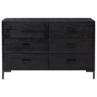 Berkfield Home Sideboard Black 110x35x70 cm Solid Pinewood | Size: 110 x 35 x 70 cm