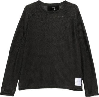 SATISFY Fuzz Fleece AD Long T-Shirt - Heren - Ronde hals truien - Zwart - XL - Truien & Vesten