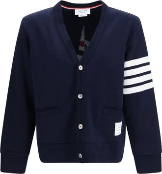 Thom Browne Navy Blue Stripes Cardigan