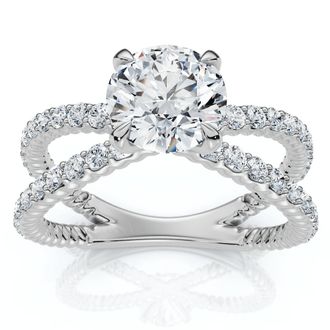 Pompeii3 1.40Ct Tori Diamond Engagement Ring 14k Gold or Platinum Lab Grown