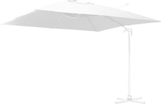 Vacchetti Paraguas De Aluminio Con Poste Lateral Blanco 3x4 M