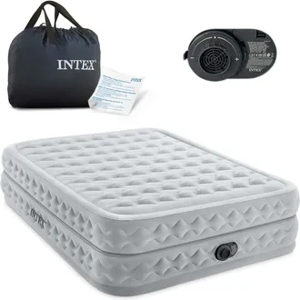 Intex Matelas Gonflable - Intex - Supreme Air-flow - 2 Places - Pvc - 152x203x51 Cm