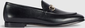 Gucci Womens Gucci Jordaan Loafer, Black, Leather