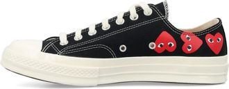 Comme Des Gar&ccedil;ons Multi Heart Lage Sneakers - Dames - Sneakers - Zwart - 39 EU - Schoenen