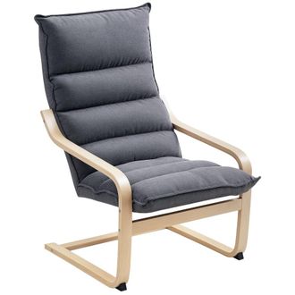 HOMCOM Sill&oacute;n de sal&oacute;n 67x83x105 cm gris