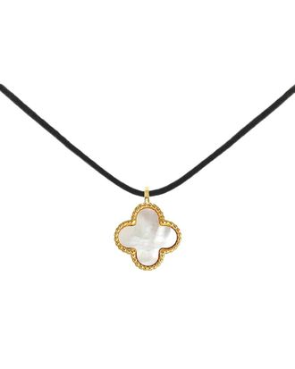 Liv Oliver 18K Plated Pearl Motif Drop Necklace