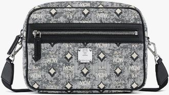 MCM Small Crossbody Bag In Denim Visetos