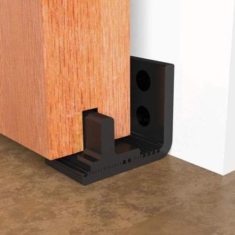 No Brand Sistema De Puerta Corredera - Gu&iacute;a Inferior Ajustable - Gu&iacute;a Inferior Para Puerta Corredera Tipo Granero - Montaje En Pared Flexible Y Ajustable