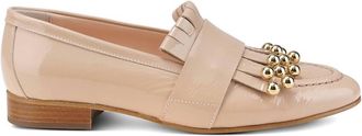 AGL Womens Costanza Studs Loafers In Beige