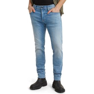 G-Star 3301 Slim Fit Jeans in Light Indigo Aged at Nordstrom, Size 28 X 32