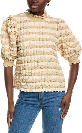 English Factory Textured Mock Neck Blouse