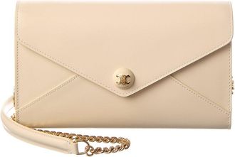 Celine Celine Envelope Leather Wallet On Chain