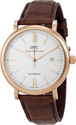 IWC Portofino Automatic Silver Dial 18kt Rose Gold Mens Watch 3565-04