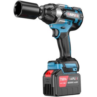 OEM Llave De Impacto Inal&aacute;mbrica Sin Escobillas De 21 V Y 4000 Mah, 800 Nm, 3000 Rpm, Incluye 4 Vasos De Impacto Y 12 Accesorios De Perforaci&oacute;n (una Bater