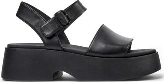Camper Tasha Platform Sandalen - Dames - Sandalen - Zwart - 38 EU - Leer - Schoenen