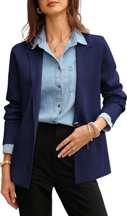 Grace Karin Lightweight Cardigans for Women V Neck Knitted Sweater Business Casual Blazer Navy Blue XXL