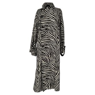 Joseph Stafford Zebra Print Coat in Multicolor Pony Hair