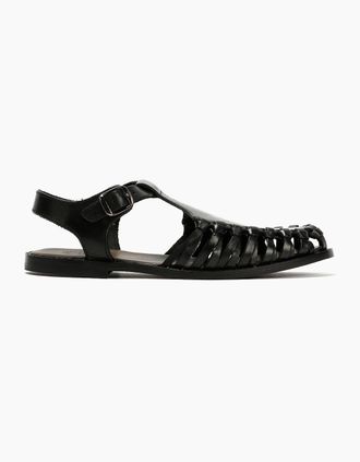 Hudson Womens LUNA WOMENS BLACK LEATHER SANDAL - Size: 8