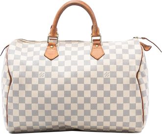 Louis Vuitton Pre-owned Womens Damier Azur Speedy 35 - Light Grey Textile - One Size