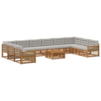 vidaXL Juegos De Sof&aacute;s 11 Uds. Madera De Acacia S&oacute;lida Vidaxl