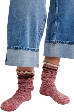 Free People https://www.freepeople.com/shop/homecoming-knee-high-socks2/ in Red at Nordstrom