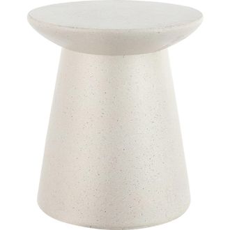 Jonathan Y Designs Hollie 18 Minimalist Modern Drum Indoor/Outdoor Accent Table Pedestal in Cream Terrazzo at Nordstrom