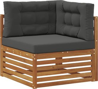 vidaXL Sof&aacute; Esquinero De Exterior Madera De Acacia S&oacute;lida Vidaxl