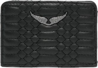 Zadig&Voltaire logo-plaque lambskin wallet - women - Lamb Skin/Cotton - One Size - Black