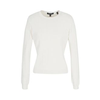 A|X Armani Exchange Cr&egrave;me Sweatshirt Stijlvol Casual Outing - Dames - Ronde hals truien - Wit - M - Truien & Vesten
