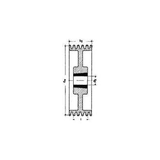 OEM Keilrillenscheibe Spz/10 5-rillig 190 Mmstrecke Taper-buchse 2517