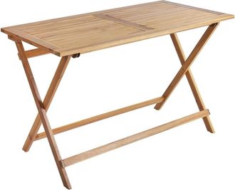 Beliani Mesa de comedor 4 personas de madera marr&oacute;n