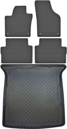 OEM Seat Alhambra Ii Van Desde Septiembre De 2010 Hasta 2020. Juego De Alfombrillas De Goma Para Coche Y Alfombrilla Para Maletero