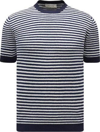 FILIPPO DE LAURENTIIS Gestreept T-shirt met korte mouwen - Heren - Ronde hals truien - Veelkleurig - M - Katoen - Truien & Vesten