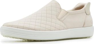 Ecco Soft 7 Quilted Easy Slip-On Sneakers Womens Shoes Limestone : EU 41 (US Womens 10-10.5) M, Leather