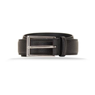 Gucci Belts, female, Black, Size: 100 CM Leather Belt with Metal Logo Detail