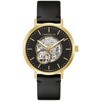 Bulova Caravelle Classic Automatic Black Dial Mens Watch 44A121