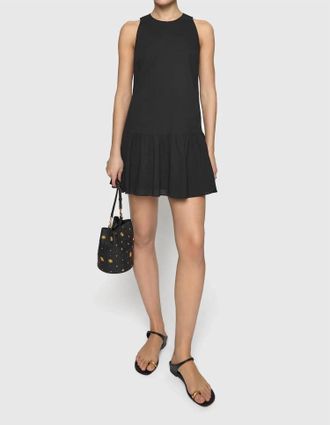 Rebecca Minkoff Mindy Mini Dress In True Black