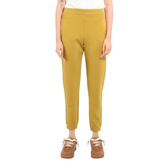 Max Mara Broeken, Dames, Geel, M, Katoen, Wijde broek