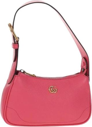 Gucci Pre-owned Vintage Schoudertas - Dames - Vintage Schoudertas - Roze - ONE Size - Leer - Vintage