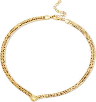 Savvy Cie Jewels Mesh Chain Collar Necklace in Yellow at Nordstrom Rack