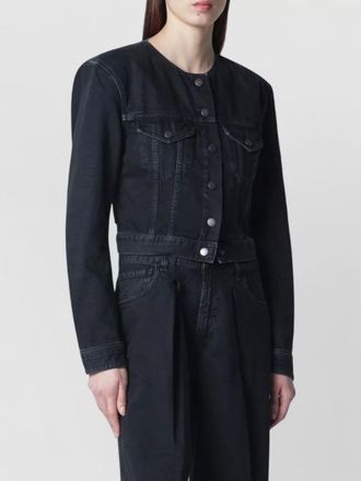 Haikure jacket chest pockets fitted waist long sleeves