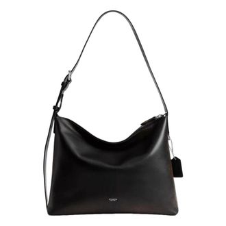 Coach (WMNS) COACH Mott Messenger Bag 38 Loved Leather Black Light Tan CEF52-Y4B