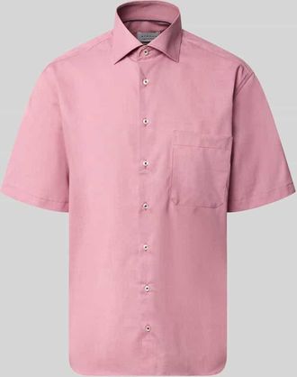 Eterna Relaxed Fit Business Hemd aus Lyocell-Mix in Rot, Gr&ouml;&szlig;e 41