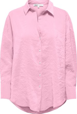 Only Hemdbluse ONLY ONLZAZIMA L/S LOOSE SHIRT WVN NOOS, Damen, Gr. XS, pink lady, Web, Obermaterial: 84% Modal, 16% Polyester, unifarben, oversize Po-bedec