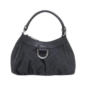 Gucci Pre-owned Handbags, female, Black, Size: ONE SIZE Pre-owned GG Denim Shoulder Bag