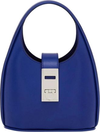 Ferragamo Handtas - Dames - Handtassen - Blauw - ONE Size - Tassen